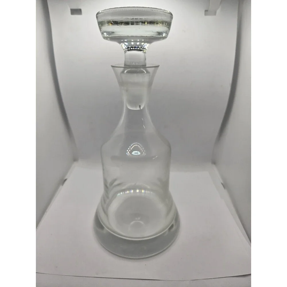 Vintage Crystal Liquor Decanter Bottle With Stopper Heavy No chips or cracks